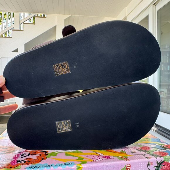 Jeffrey Campbell Hebrides Footbed Platform Sandals in Suede Brown Size 7.5 - Picture 4 of 14